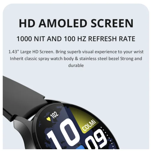 Colmi i28 Ultra okosóra szilikon szíj (Fekete) - 14