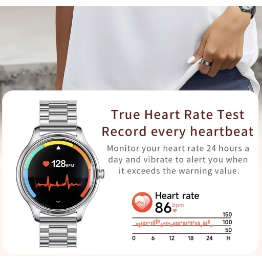 COLMI L28 fekete okosóra szilikon és bőr szíjjal - 22