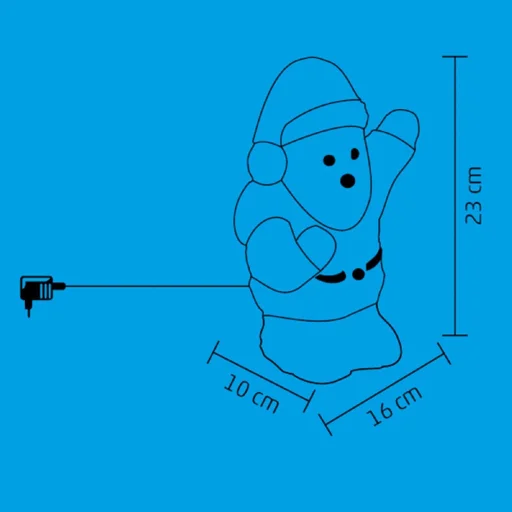 Home KDA 11 akril mikulás, 16 db LED, IP44, színes, kültéri, beltéri - 4