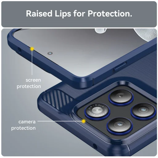 Motorola Edge 70 Kék Techsuit Carbon Silicone tok - 3