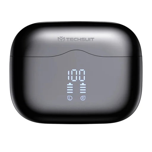 Wireless Earbuds Techsuit (A97) - Bluetooth V5.4, 300mAh, ANC, ENC, 4 Mic - Fekete - 2