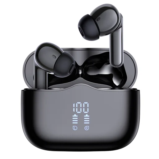 Wireless Earbuds Techsuit (A97) - Bluetooth V5.4, 300mAh, ANC, ENC, 4 Mic - Fekete - 1