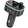 Hoco E62 Fast Bluetooth FM Transmitter és Autós Töltő, Fekete - 3