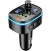 Hoco E62 Fast Bluetooth FM Transmitter és Autós Töltő, Fekete