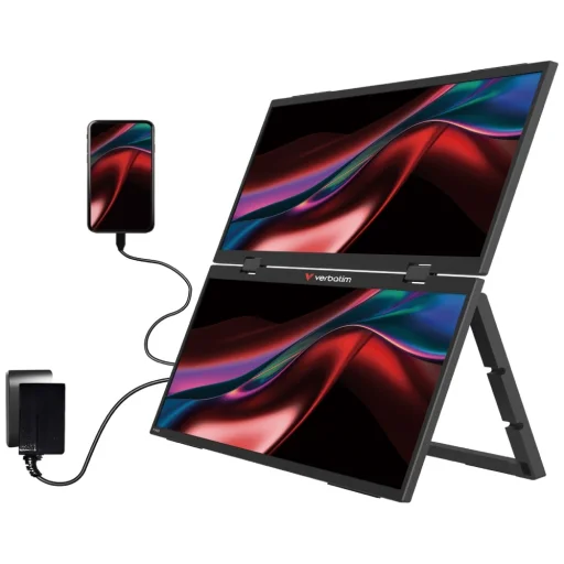 Verbatim Essentials 15.6" FHD hordozható dupla monitor fekete 32403 - 7