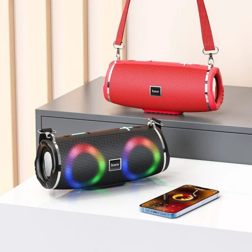 Bluetooth Hangszóró Hoco HC12, 10W, RGB, Vízálló, Fekete - 2