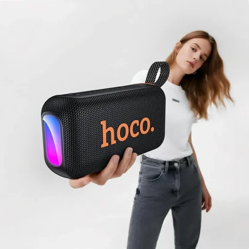 Bluetooth Hangszóró Hoco HC32, 2 x 10W, TWS, RGB, Fekete - 4