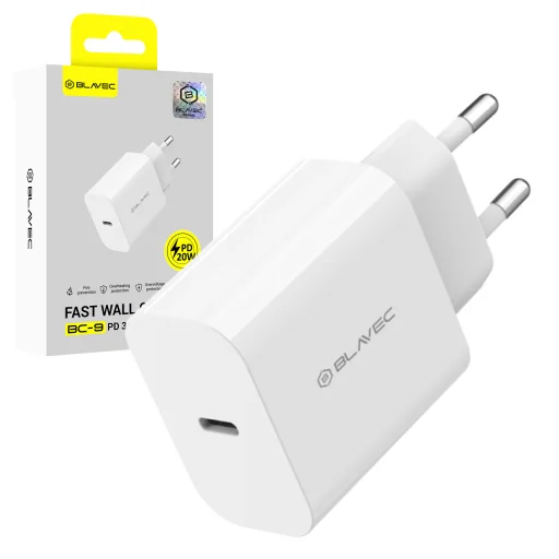 Blavec fali töltő BC-9 - USB-C - PD 20W 3A (TCBC9-CW203A) fehér - 1
