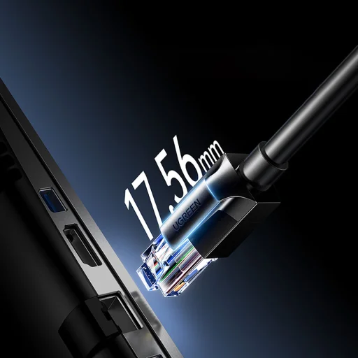 Ugreen Cat6A UTP 2m Ethernet kábel - Fekete - 8