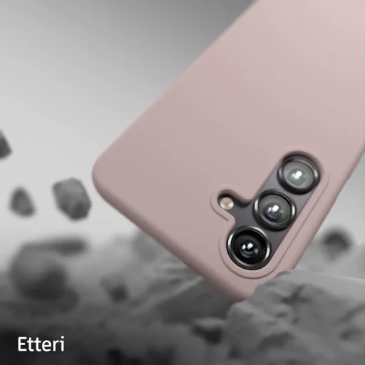 Etteri szilikon tok Samsung Galaxy S25 Edge-hez, világos rózsaszín tok - 9