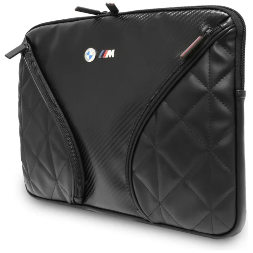 BMW Carbon Zsebek és Fém Logó Laptop Táska 14" fekete - 2