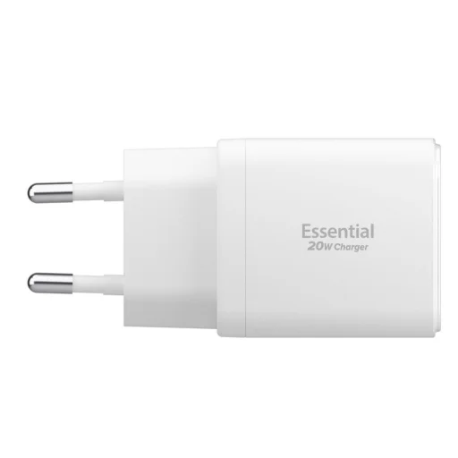 Fehér Spigen Essential EE202EU 2-portos hálózati töltő 20W - 3