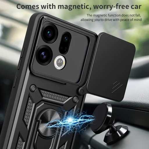 Oppo Find X9 Fekete Techsuit CamShield Series tok - 4