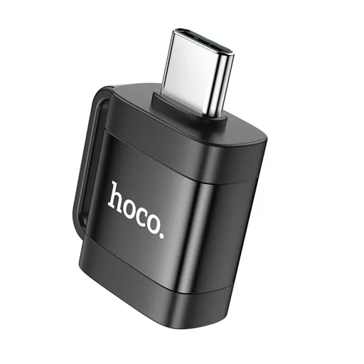 OTG USB C to USB A Adapter Hoco 3A UA31C fekete - 3