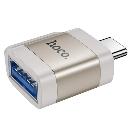 Adapter OTG USB-C - USB-A Hoco 3A UA31C szürke - 2