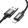 Lightning USB kábel Hoco 2,4A 3 m fekete thumbnail