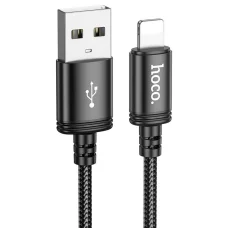 Lightning USB kábel Hoco 2,4A 3 m fekete