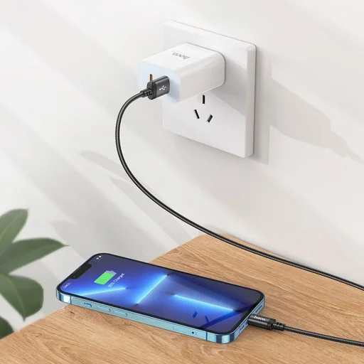 Lightning USB kábel Hoco 2,4A 3 m fekete - 8