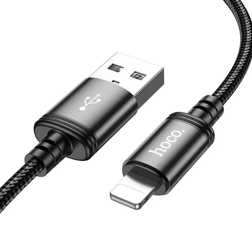 Lightning USB kábel Hoco 2,4A 3 m fekete - 4