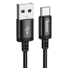 Hoco USB kábel A-tól C-típusig 3A 3 m fekete