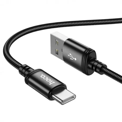 Hoco USB kábel A-tól C-típusig 3A 3 m fekete - 5