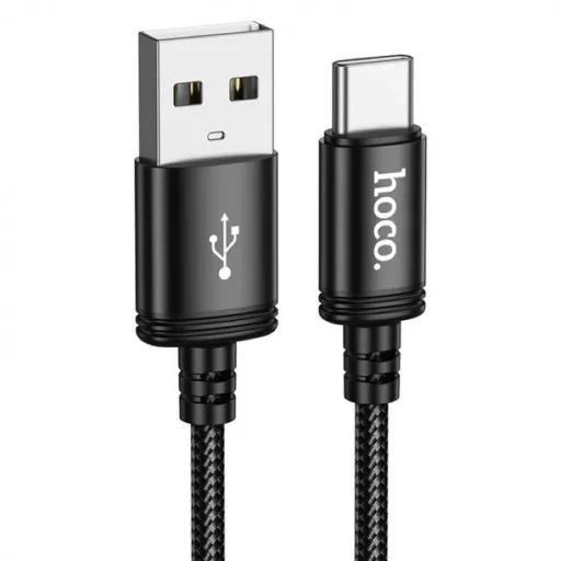 Hoco USB kábel A-tól C-típusig 3A 3 m fekete - 1