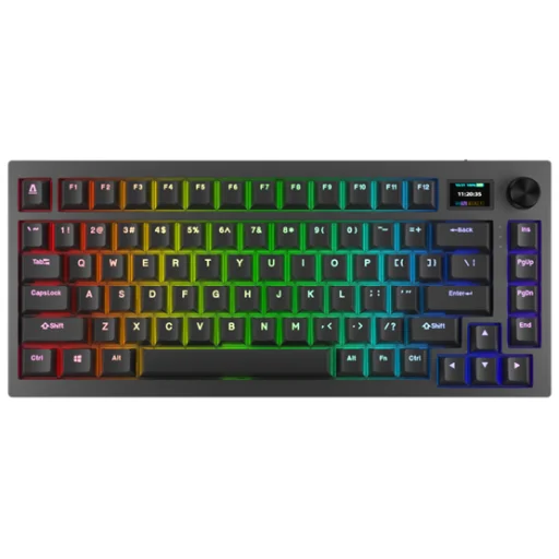 BIL AVAX GM02 PRO 75% Gasket RGB tri-mode mechanikus billentyűzet Gateron piros switch, magyar kiosztás - 1
