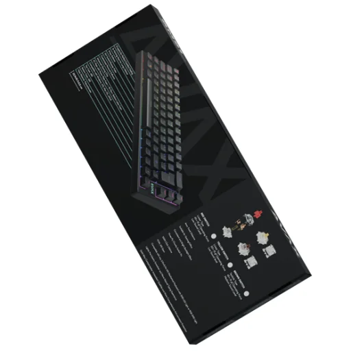 BIL AVAX GM01 PRO 65% RGB tri-mode mechanikus billentyűzet Gateron piros switch, magyar kiosztás - 6