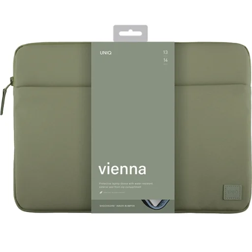 UNIQ Vienna Laptop táska 14" babérzöld Vízálló RPET - 3