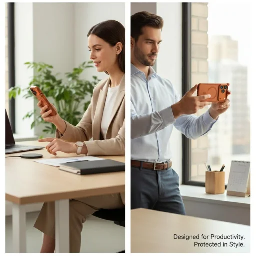 iPhone 17 Pro Max UNIQ Veren tok Magclick Charging narancssárga - 2