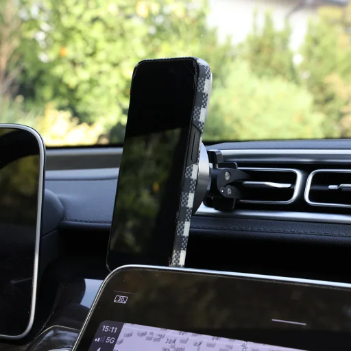 Blavec BHC-01B mágneses autós telefontartó vezeték nélküli töltéssel légbefúvóhoz (BHC01B-MAVIB) fekete - 6