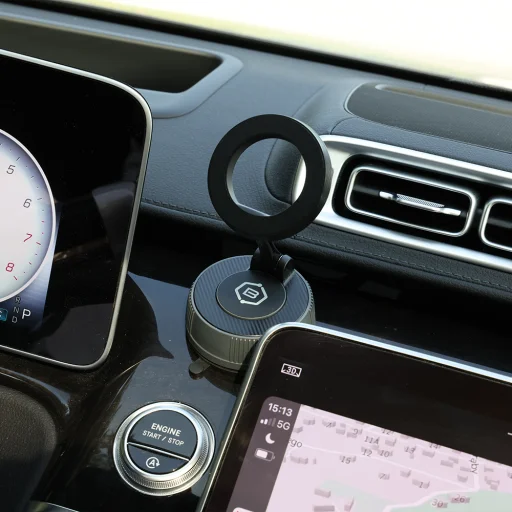 Blavec autós tartó BHV-03 mágneses vákuumos műszerfalra vagy szélvédőre (BHV03-PMB) fekete - 5