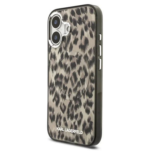 Karl Lagerfeld IML Leopard MagSafe tok iPhone 17-hez Barna Tok - 2