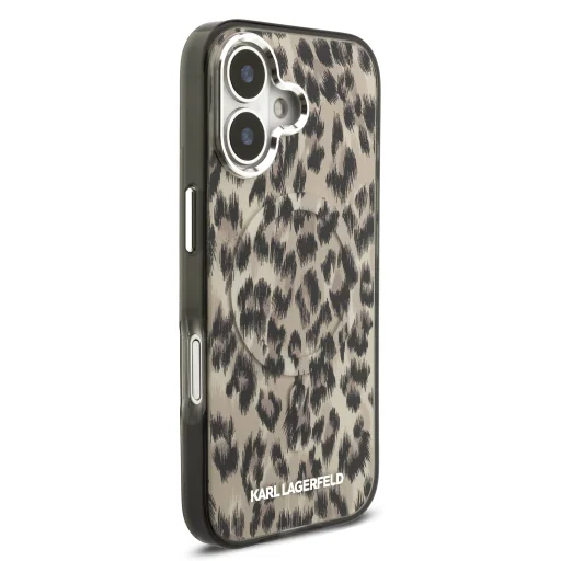 Karl Lagerfeld IML Leopard MagSafe tok iPhone 17-hez Barna Tok - 4