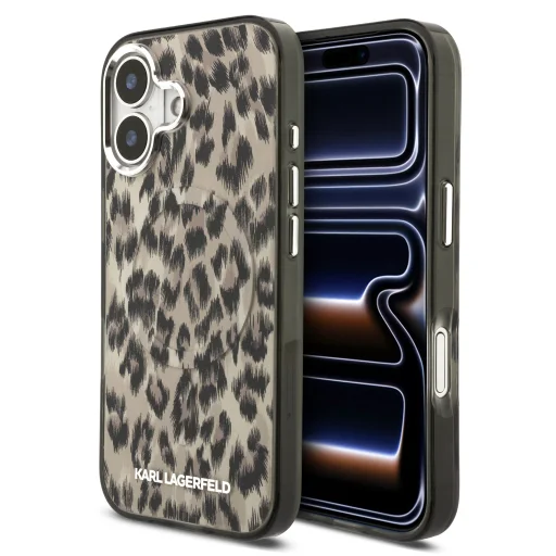 Karl Lagerfeld IML Leopard MagSafe tok iPhone 17-hez Barna Tok - 1