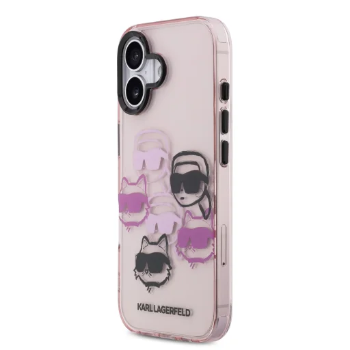 Karl Lagerfeld IML Multi K&CH Heads tok iPhone 17-hez Pink - 2