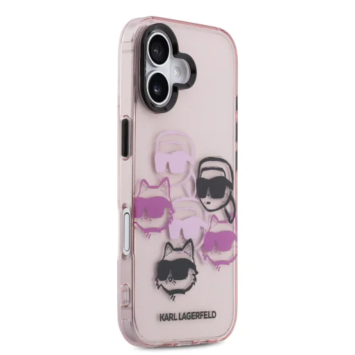 Karl Lagerfeld IML Multi K&CH Heads tok iPhone 17-hez Pink - 4