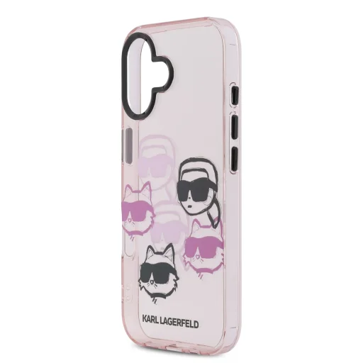 Karl Lagerfeld IML Multi K&CH Heads tok iPhone 17-hez Pink - 5