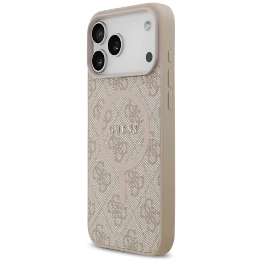 Guess PU kožené 4G farebné krúžkové MagSafe puzdro pre iPhone 17 Pro Max, ružové - 2