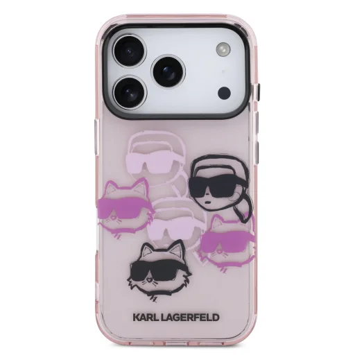 Karl Lagerfeld IML Multi K&CH Heads tok iPhone 17 Pro rózsaszín - 3