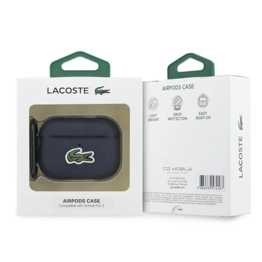 Lacoste Petit Pique Croc Logó Patch Tok AirPods Pro 3-hoz Kék - 4