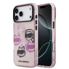 Karl Lagerfeld IML Multi K&CH Heads tok iPhone 17 Pro Max Pink