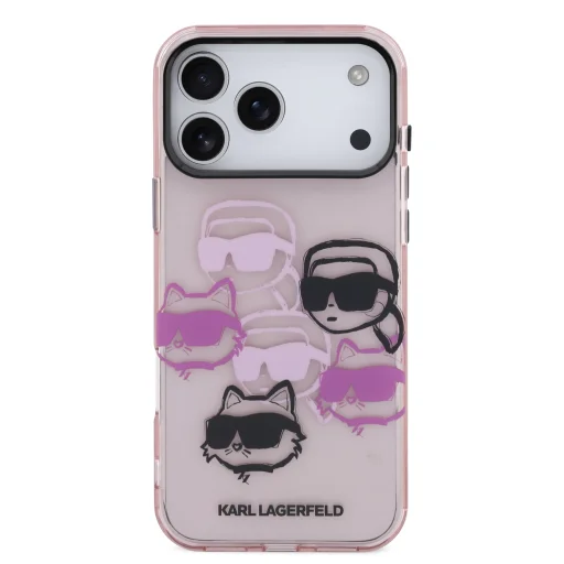 Karl Lagerfeld IML Multi K&CH Heads tok iPhone 17 Pro Max Pink - 3
