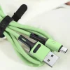 USAMS U52 USB-C 2A Gyors Töltő Kábel 1m zöld SJ436USB02 (US-SJ436) - 5