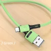 USAMS U52 USB-C 2A Gyors Töltő Kábel 1m zöld SJ436USB02 (US-SJ436) - 2