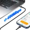 USAMS Kábel USB-C to USB-C 60W 1.2m Gyors Töltés acél/árnyalat SJ724USBSG01 (US-SJ724) - 4