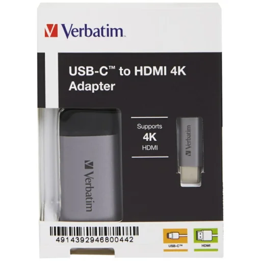 Verbatim Adapter USB-C - HDMI 4K alumínium 49143 - 4