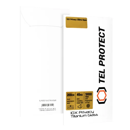 Tel Protect 10X Privacy Titanium üvegfólia iPhone 17 Pro Max-hoz, - 6