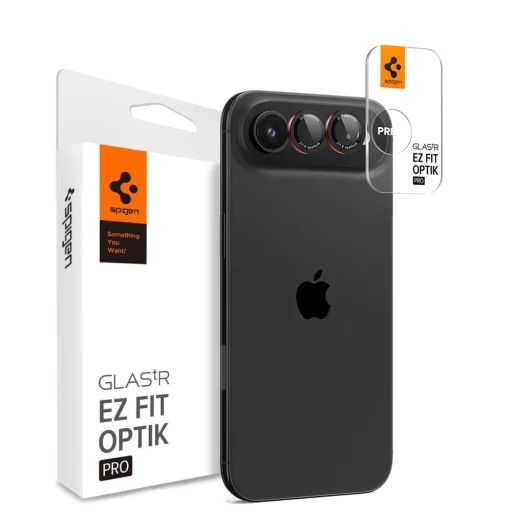 iPhone 17 Air Spigen Optik Pro L-Series üvegfólia fekete/piros - 1