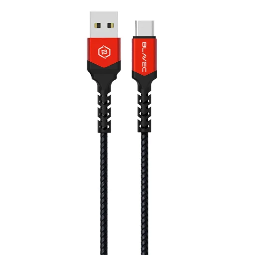 Blavec Cable Raptor fonott - USB Type-C - 3A 0,5 méter (CRA-UC3BR05) fekete-piros - 2